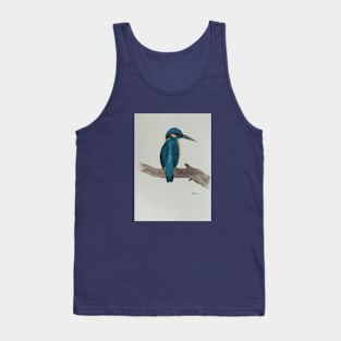 Blue Kingfisher - bird art Tank Top